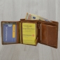 Preview: RFID Schutz Portemonnaie Leder Geldtasche Brieftasche Geldbeutel braun